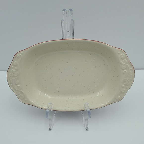 Pfaltzgraff Weir in Your Kitchen Cayenne Oval Appetizer Plates Au Gratins Bakers - Picture 2 of 5
